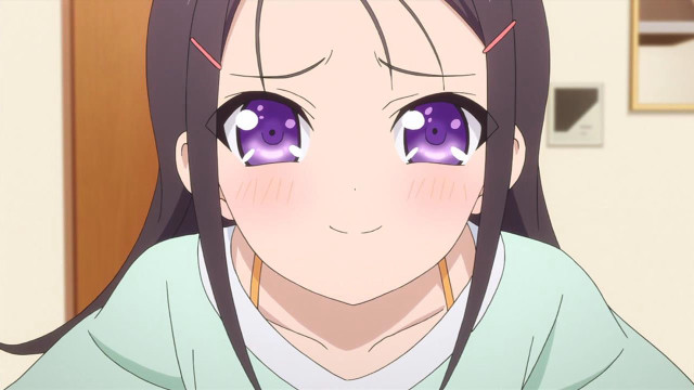 Girl purple eyes long hair free wallpaper for desktop - medium preview image