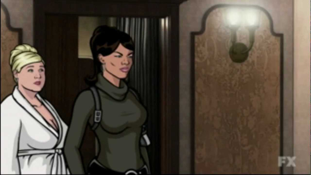 Cartoon two women hallway light free wallpaper for desktop - medium preview image