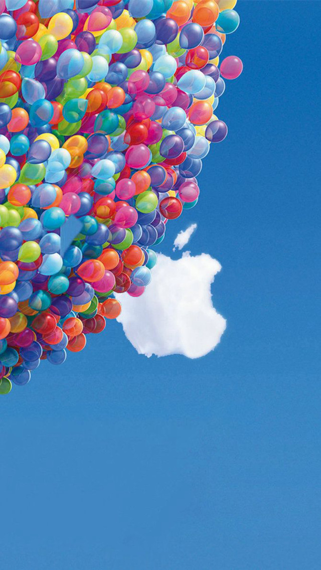 Balloons floating cloud blue sky free wallpaper for mobile - medium preview image