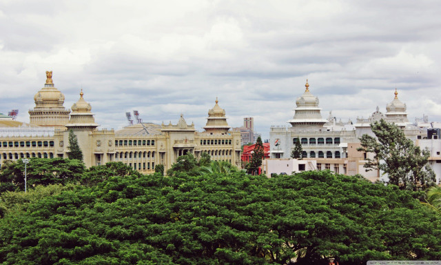 Large building clock tower rooftops free wallpaper for desktop - medium preview image