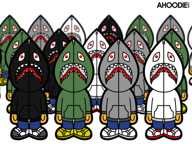 Cartoon sharks mouths open teeth free wallpaper for desktop - medium preview image