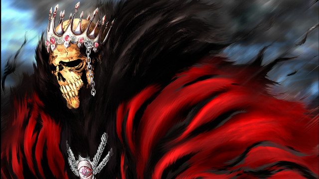 Skull crown chain red cloak free wallpaper for desktop - medium preview image