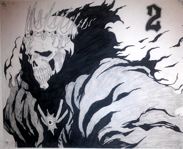 Demon skull arm shoulder drawing free wallpaper for desktop - medium preview image