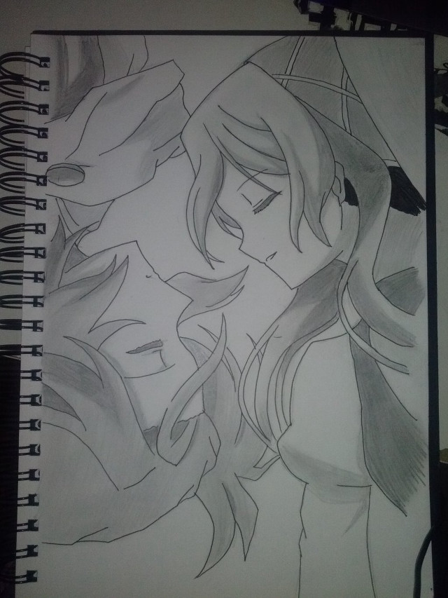 Girl long hair ponytail drawing free wallpaper for mobile - medium preview image