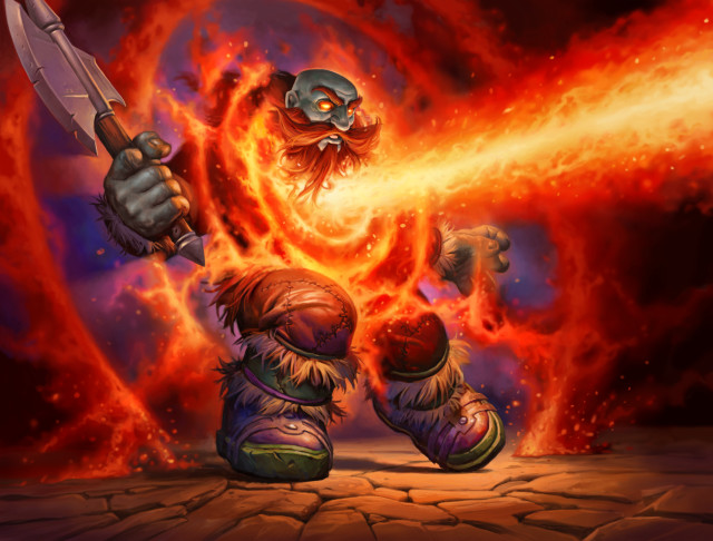 Cartoon character knife fireball demon free wallpaper for desktop - medium preview image