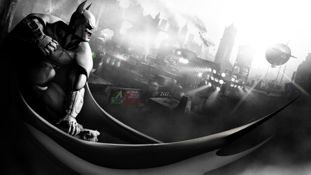 Batman futuristic city bat hand free wallpaper for desktop - medium preview image