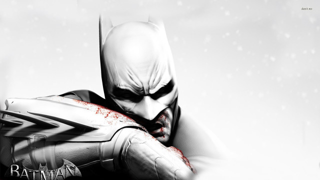 Batman character blood chest dark free wallpaper for desktop - medium preview image