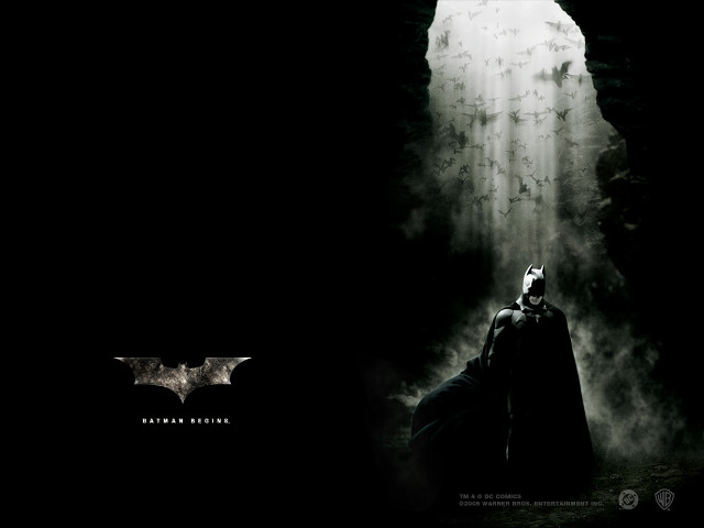 Batman movie poster dark background free wallpaper for desktop - medium preview image