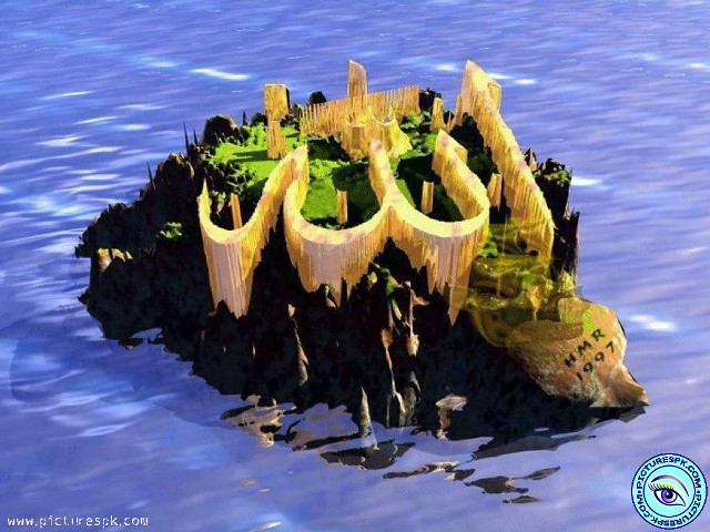 Strange island trees ocean water free wallpaper for desktop - medium preview image