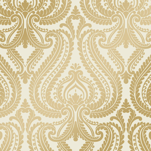 Gold white wallpaper swirls leaves free wallpaper for tablet - medium preview image