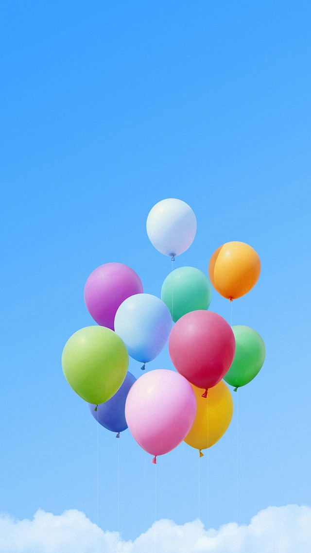 Balloons floating sunny day blue #4 free wallpaper for mobile - medium preview image