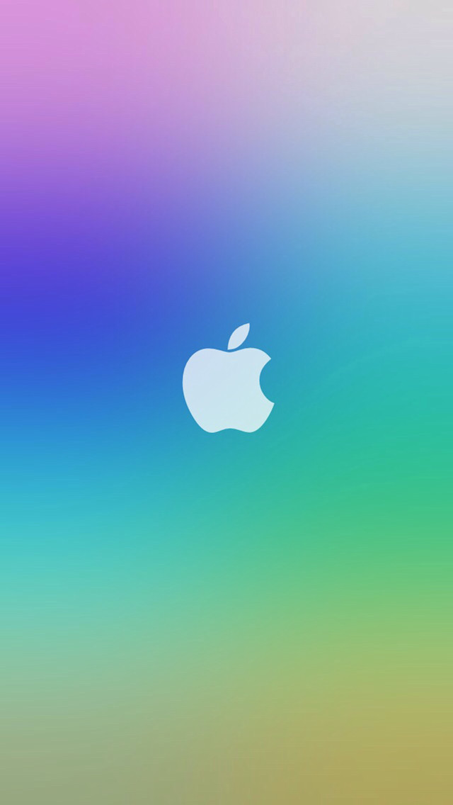 Blurry apple logo colorful background free wallpaper for mobile - medium preview image