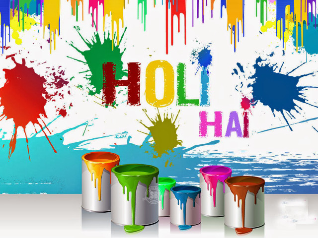 Paint cans splatters holi hai #2 free wallpaper for desktop - medium preview image