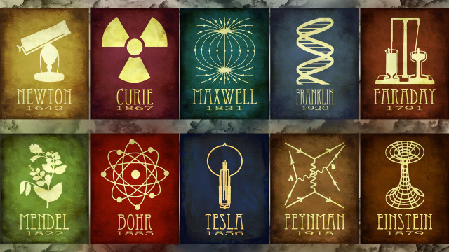 Science posters symbols series nine free wallpaper for desktop - medium preview image