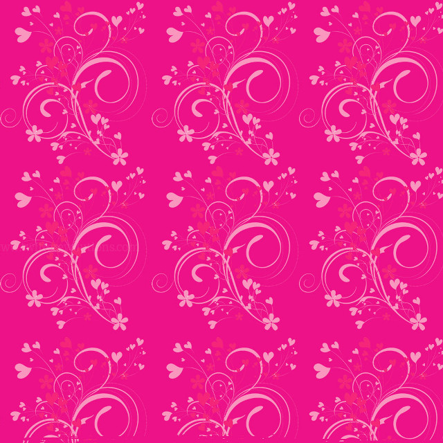 Pink background hearts flowers side free wallpaper for tablet - medium preview image