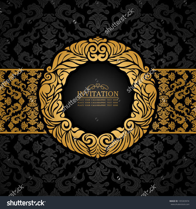 Gold black background frame border free wallpaper for tablet - medium preview image