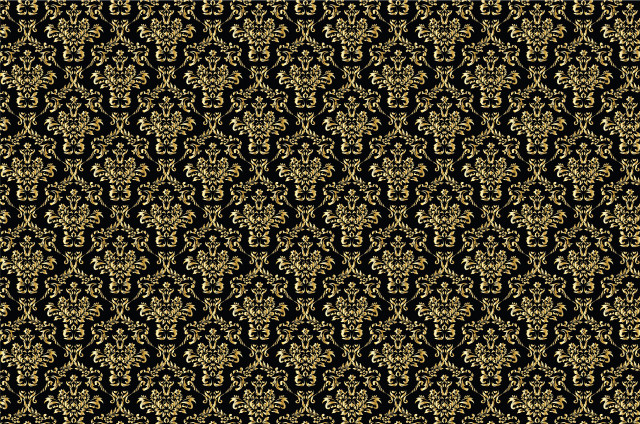 Black gold wallpaper floral pattern free wallpaper for desktop - medium preview image