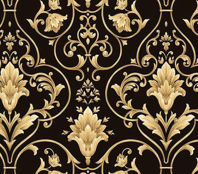 Black gold floral wallpaper design free wallpaper for tablet - medium preview image