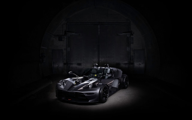 Black sports car dark tunnel free wallpaper for desktop - medium preview image