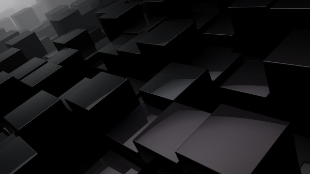 Black white boxes room light free wallpaper for desktop - medium preview image
