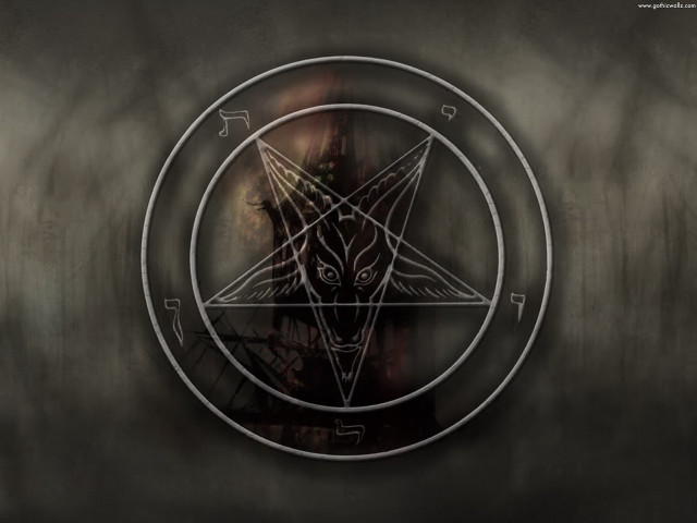 Pentagram cat dark background image free wallpaper for desktop - medium preview image