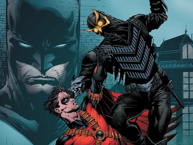 Batman demon fight city street free wallpaper for desktop - medium preview image