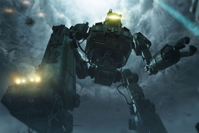 Giant robot cloudy sky head free wallpaper for desktop - medium preview image