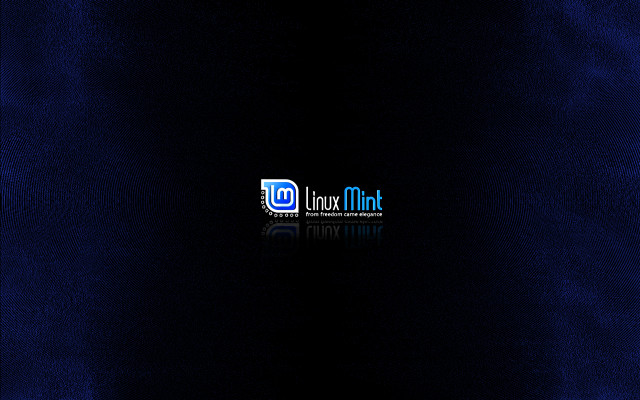 Blue background linux logo reflection free wallpaper for desktop - medium preview image