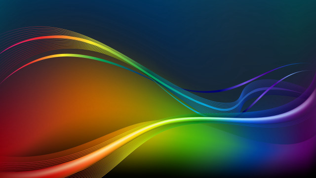 Colorful abstract wavy black white #2 free wallpaper for desktop - medium preview image