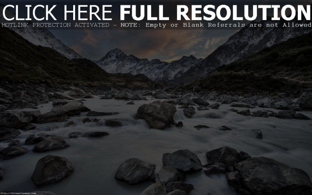 River rocks sky clouds mountains free wallpaper for desktop - medium preview image
