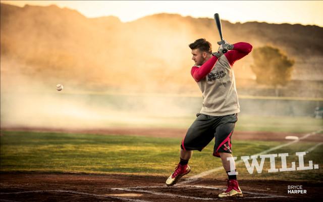 Man holding baseball bat field free wallpaper for desktop - medium preview image