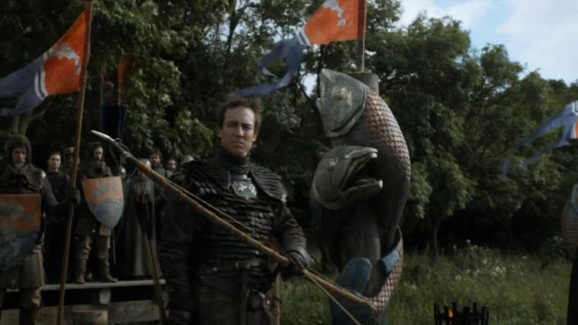 Man giant creature sword flag free wallpaper for desktop - medium preview image