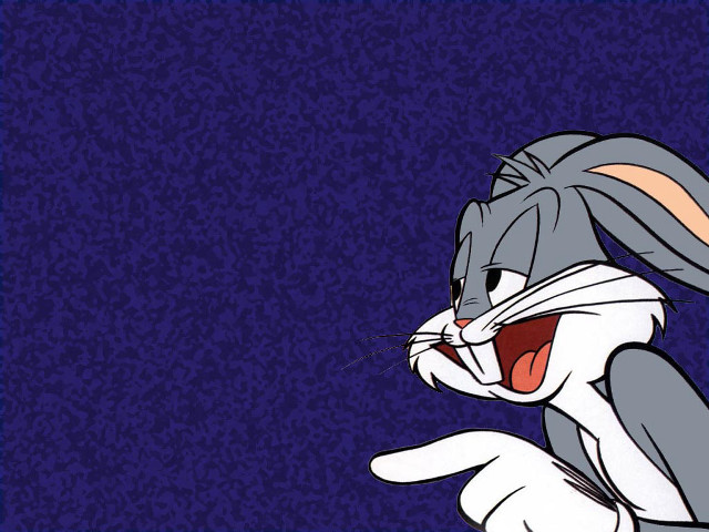 Cartoon rabbit mouth open tongue free wallpaper for desktop - medium preview image