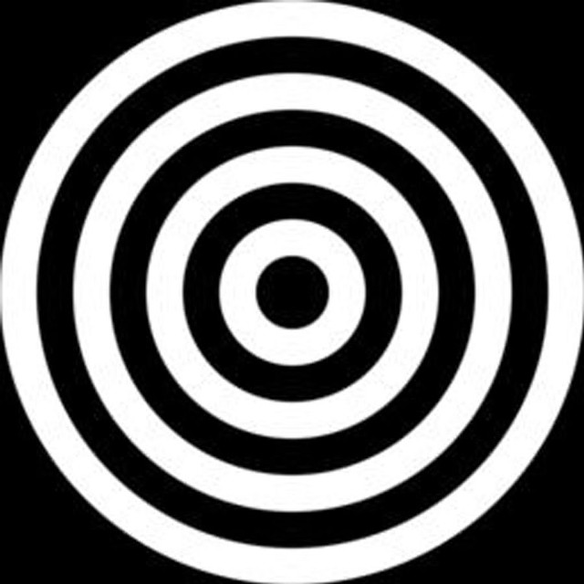 Black white circle moon opart free wallpaper for tablet - medium preview image