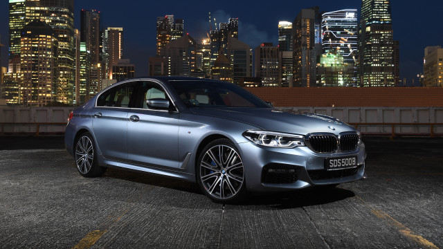 Silver car city skyline night #7 free wallpaper for desktop - medium preview image