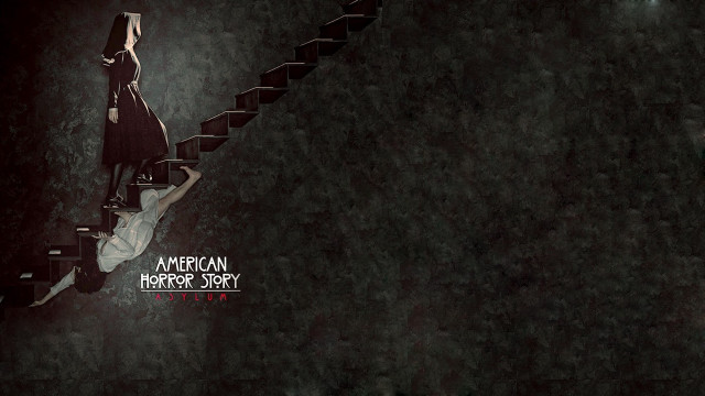 Woman walking stairs dark room free wallpaper for desktop - medium preview image
