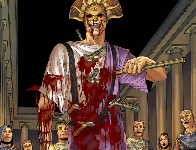 Cartoon roman soldier knife bloody free wallpaper for desktop - medium preview image