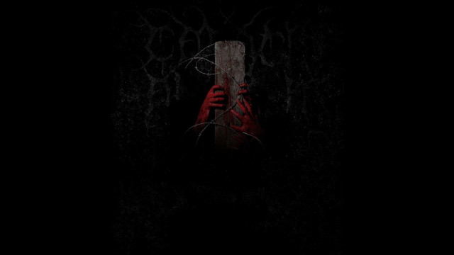 Dark red black design hand free wallpaper for desktop - medium preview image