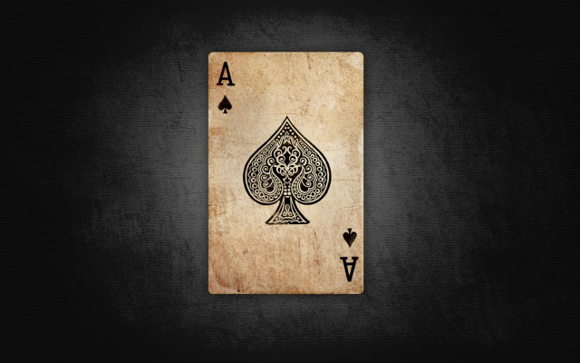 Ace playing card black background free wallpaper for desktop - medium preview image