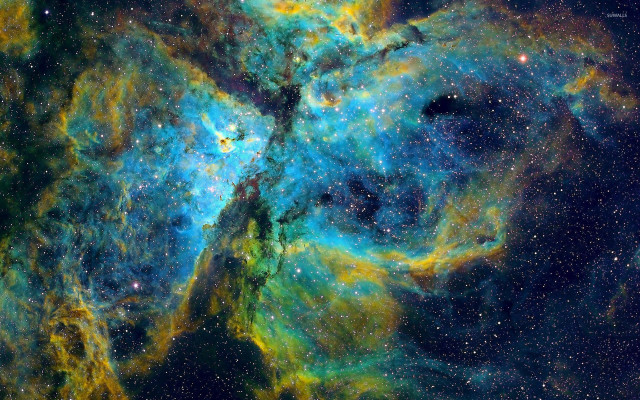 Large star cluster blue yellow #2 free wallpaper for desktop - medium preview image