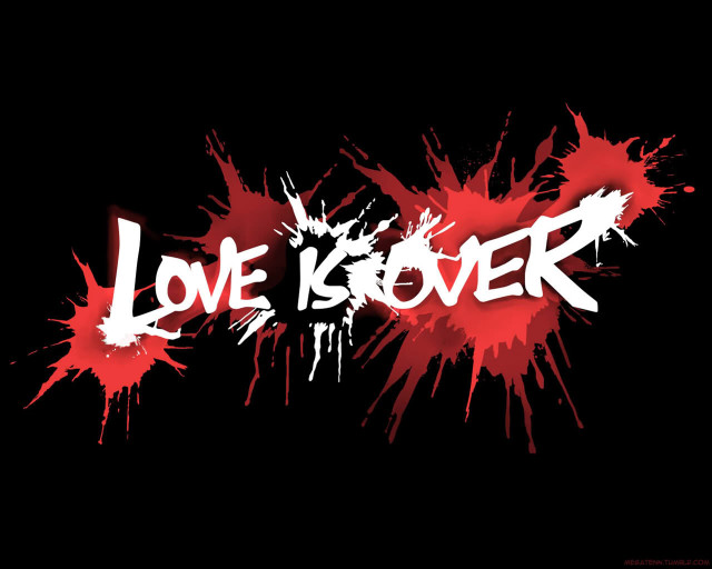 Love is over red splatters free wallpaper for desktop - medium preview image
