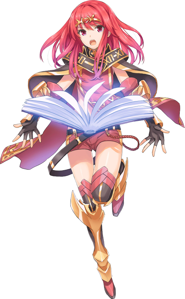 Woman red hair running sword free wallpaper for mobile - medium preview image