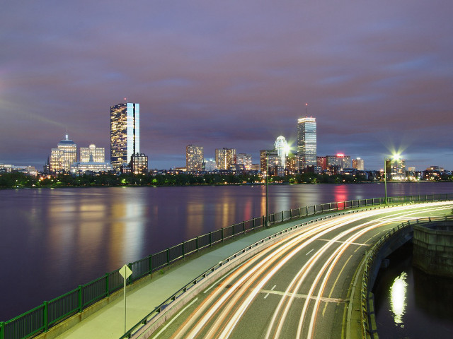 City skyline bridge river night #12 free wallpaper for desktop - medium preview image