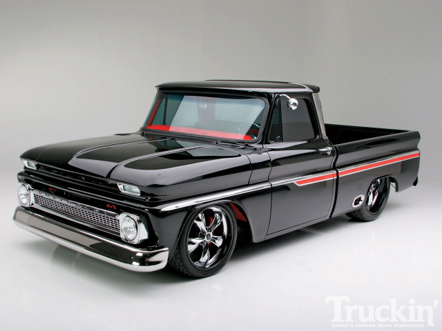 Black truck red stripe white free wallpaper for desktop - medium preview image