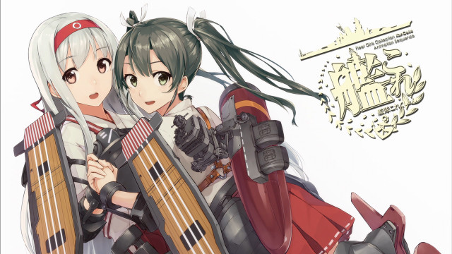 Anime girls white hair musical free wallpaper for desktop - medium preview image