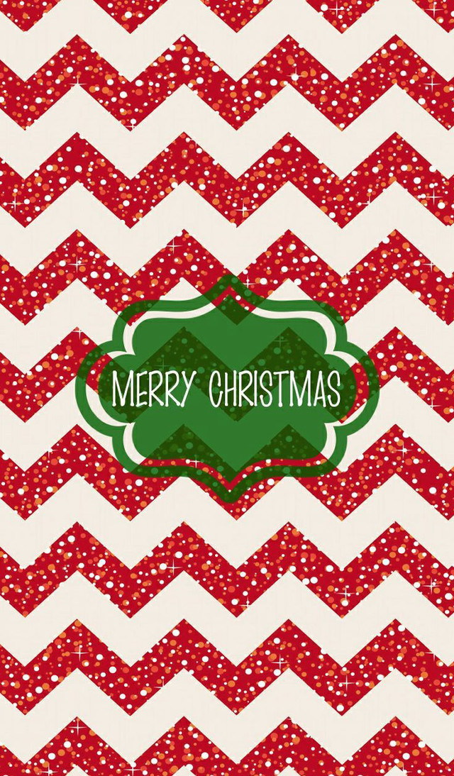 Red white chevron christmas card free wallpaper for mobile - medium preview image