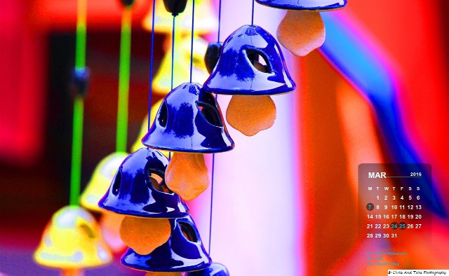 Calendar bells rainbow background colorful free wallpaper for desktop - medium preview image