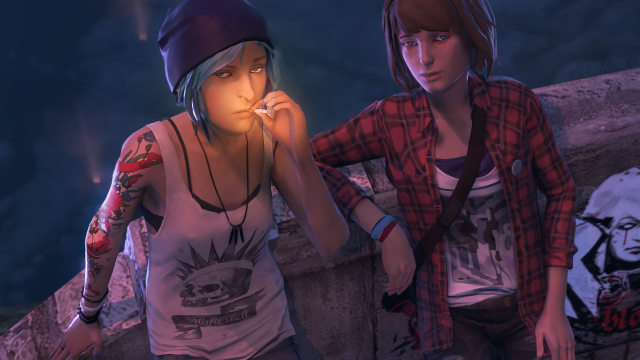 Two women smoking game character free wallpaper for desktop - medium preview image