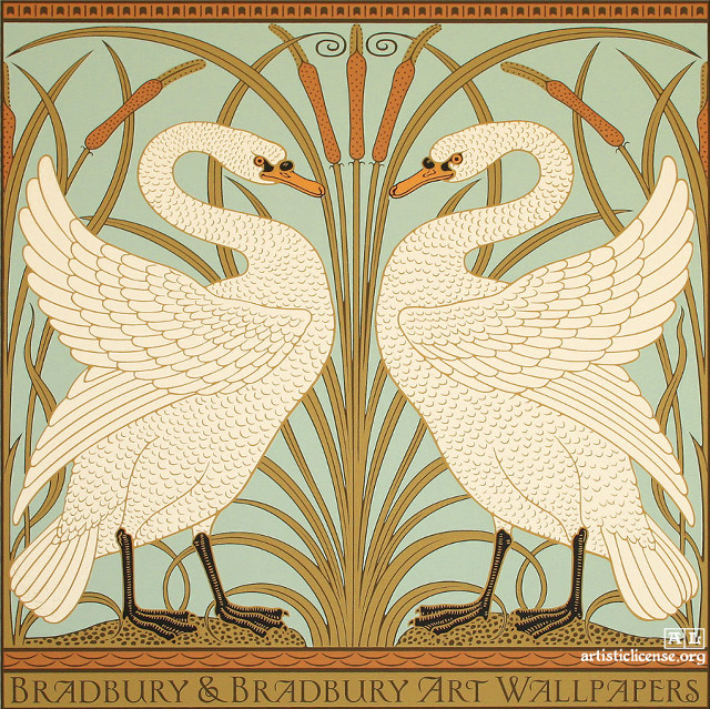 Swans decorative pattern wallpaper reeds free wallpaper for tablet - medium preview image