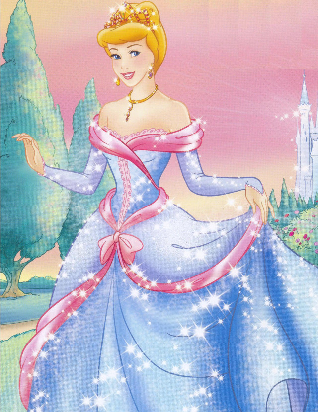 Princess blue dress pink tiara free wallpaper for mobile - medium preview image